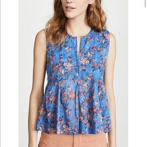 Floral Casual Sleeveless Blouse